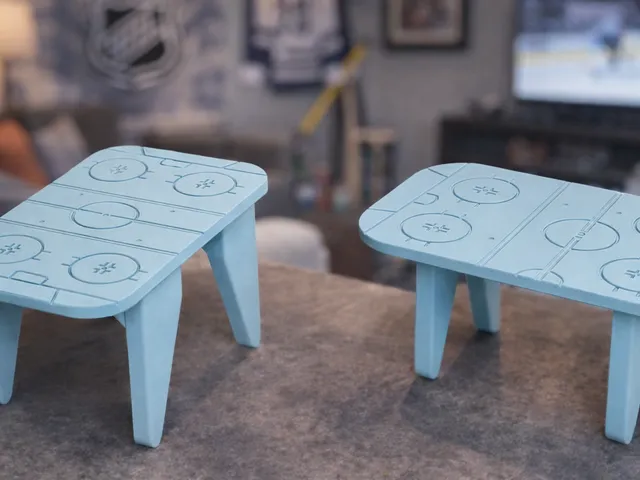 Hockey Rink Arm Rest Table and Plate — Portrait & Landscape Modular Print