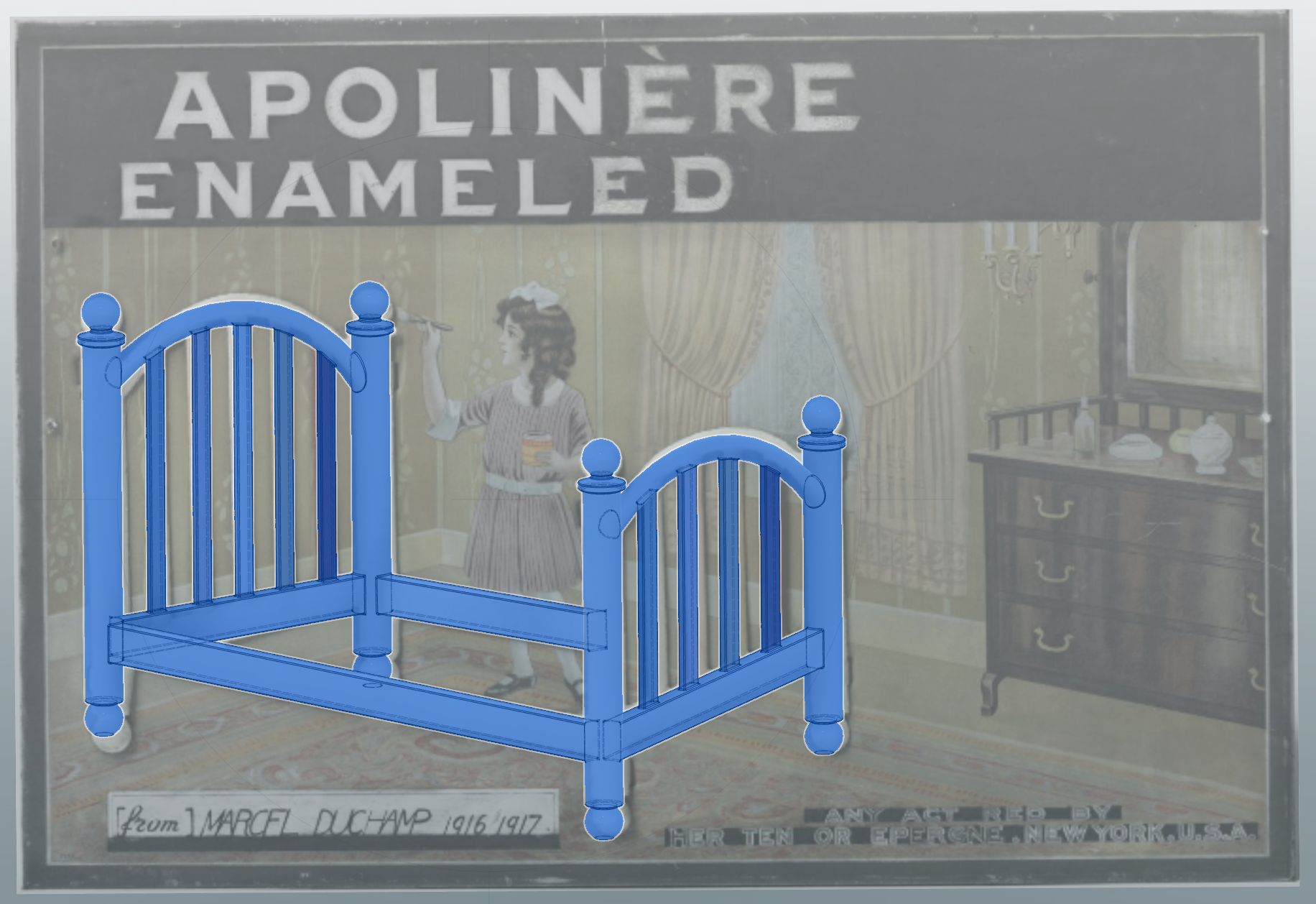 Model of Marcel Duchamp's Apolinère Enameled (Impossible Bed Edition) — miniatura 5