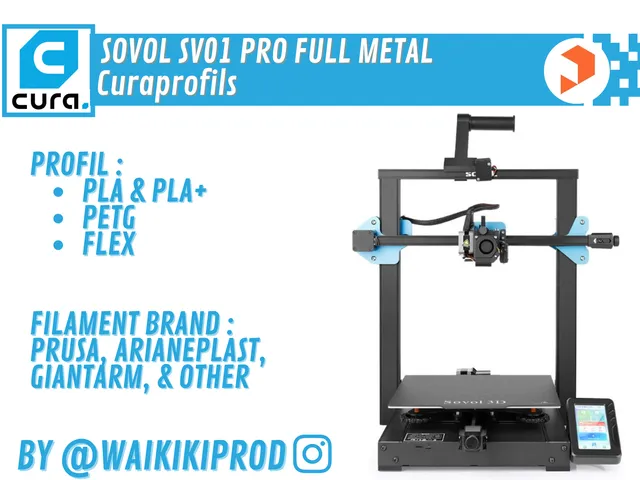 Sovol SV01 Pro Full Metal CuraProfils 5.0.0 and more