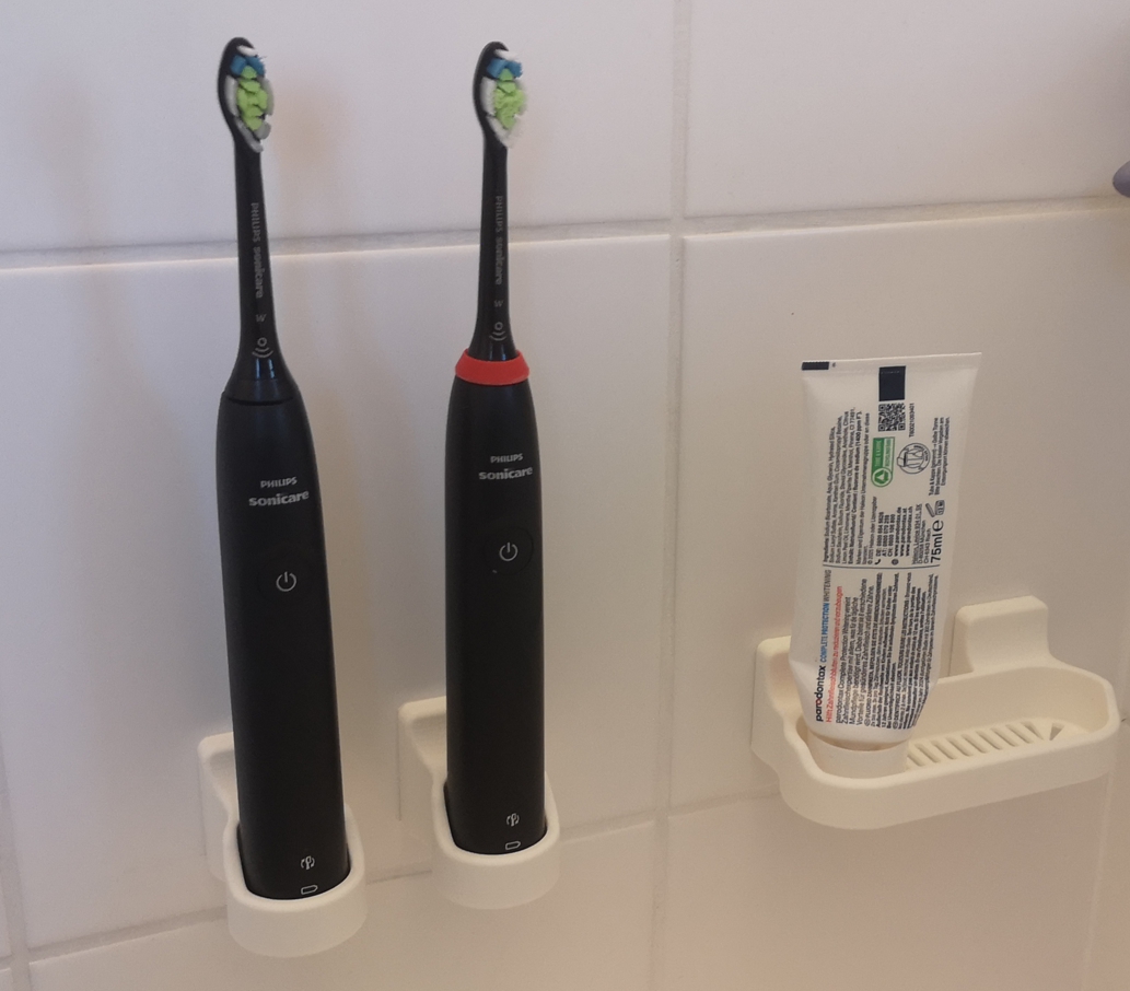 simple wall-mounted bathroom organizer