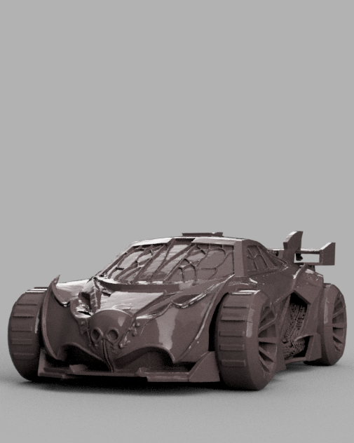 Futuristic Bat-Inspired Vehicle
