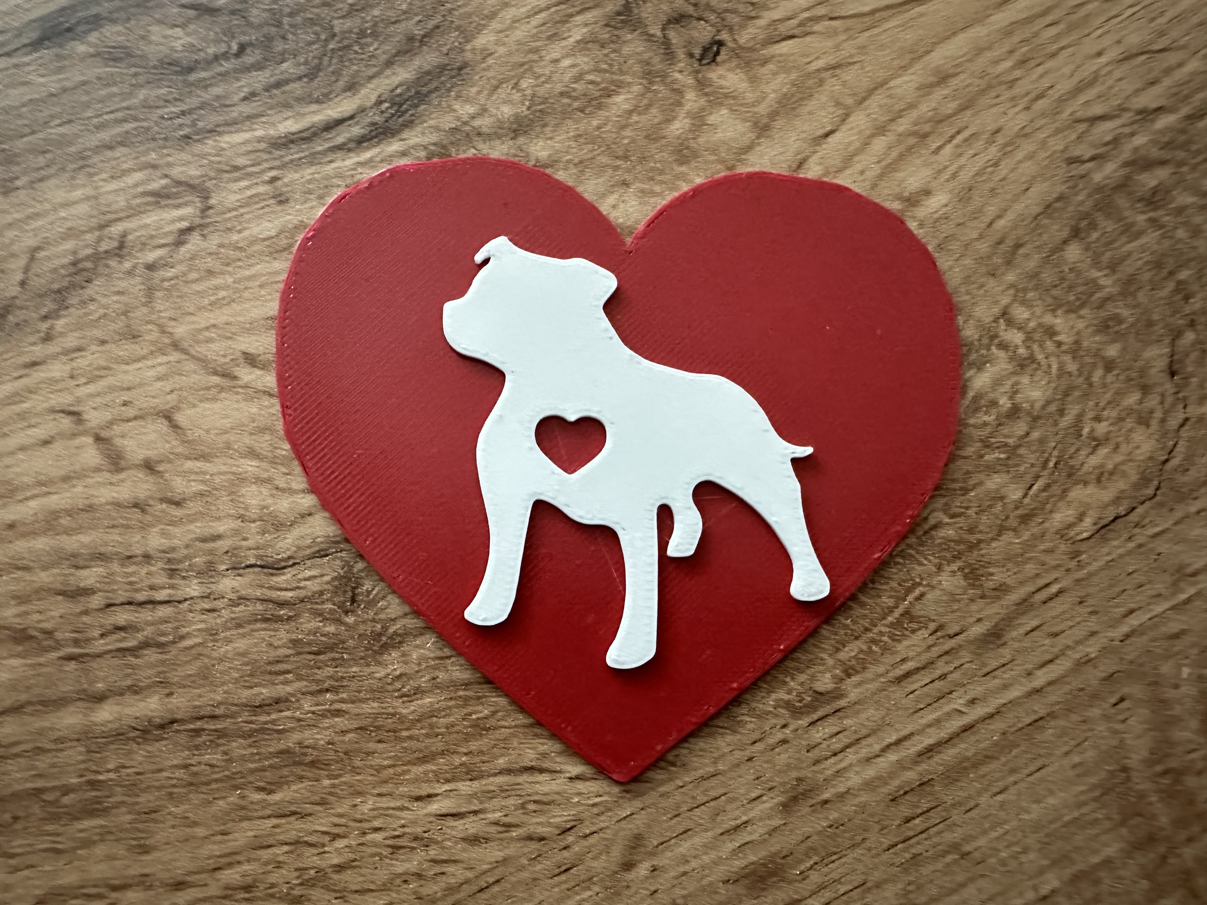 Staffordshire bull terrier heart