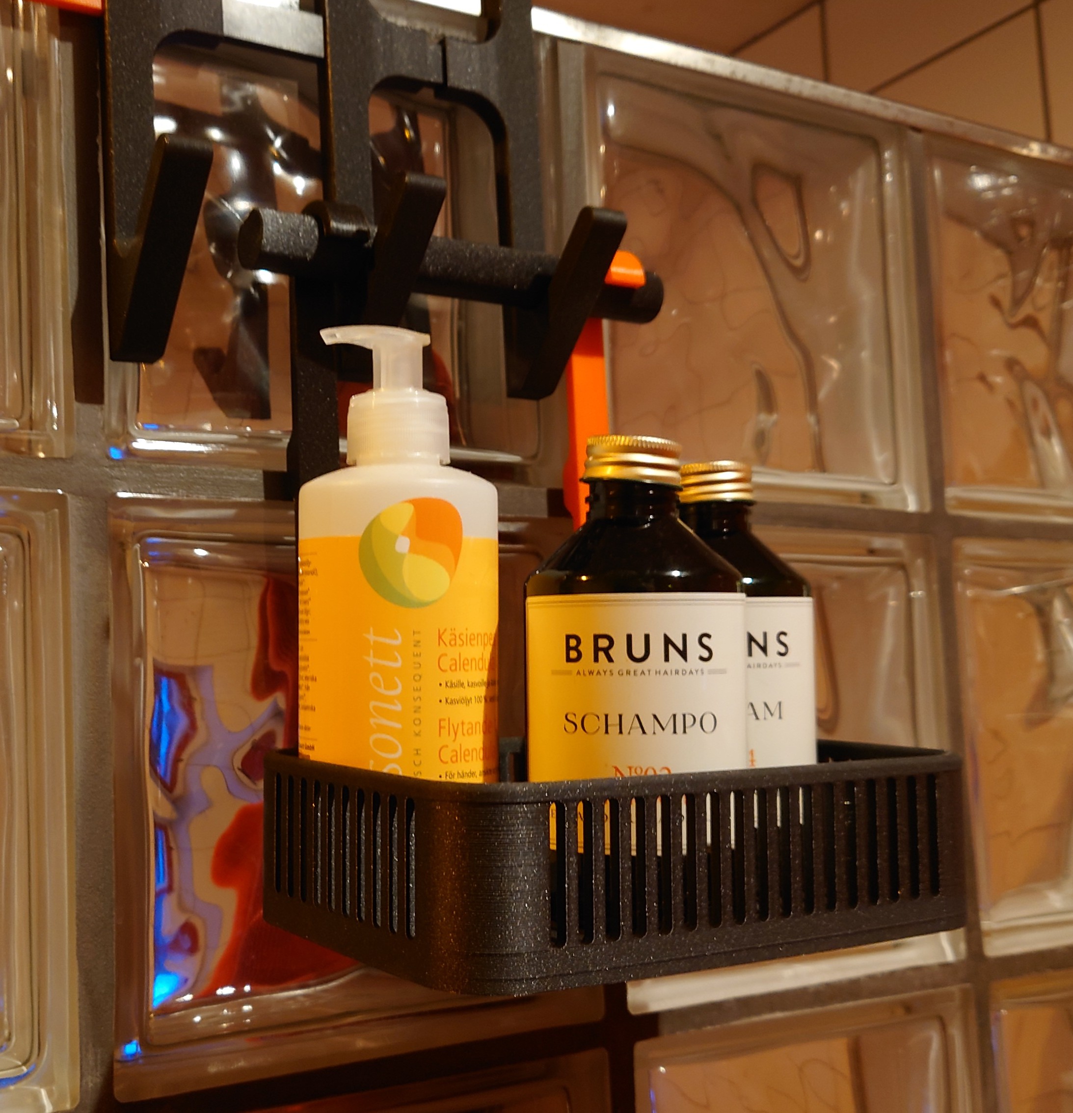 Glass Block Shower Wall Hooks by gillis Download free STL model