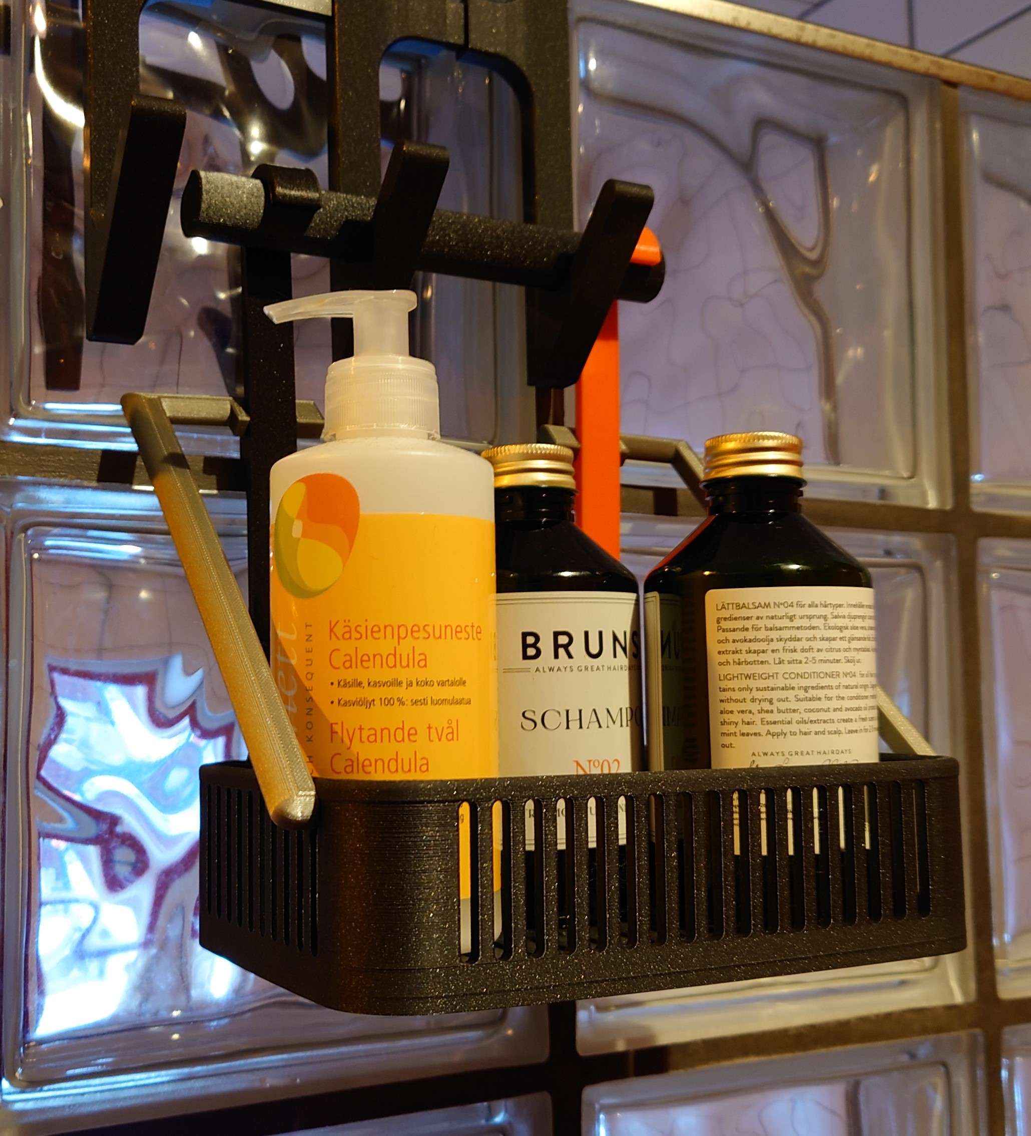 Glass Block Shower Wall Hooks by gillis Download free STL model