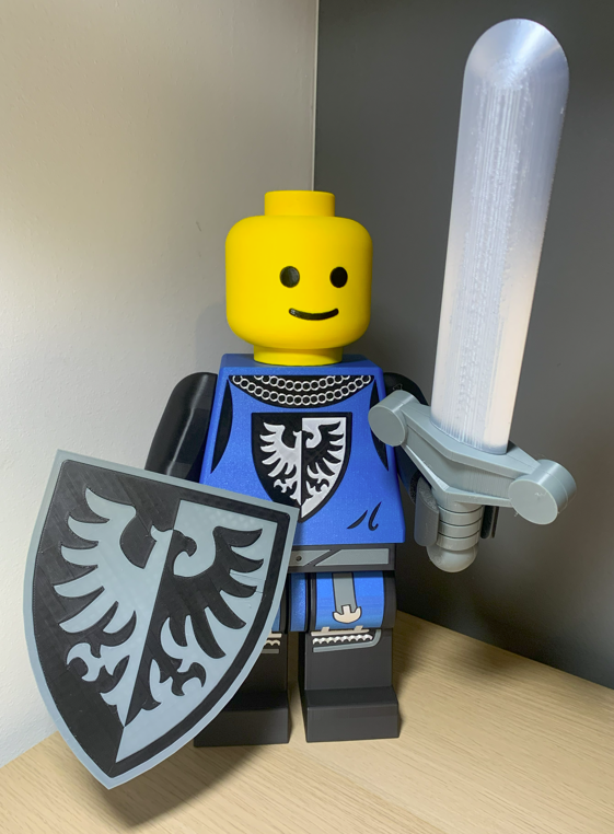 Mega Lego knight minifigure (1:10)