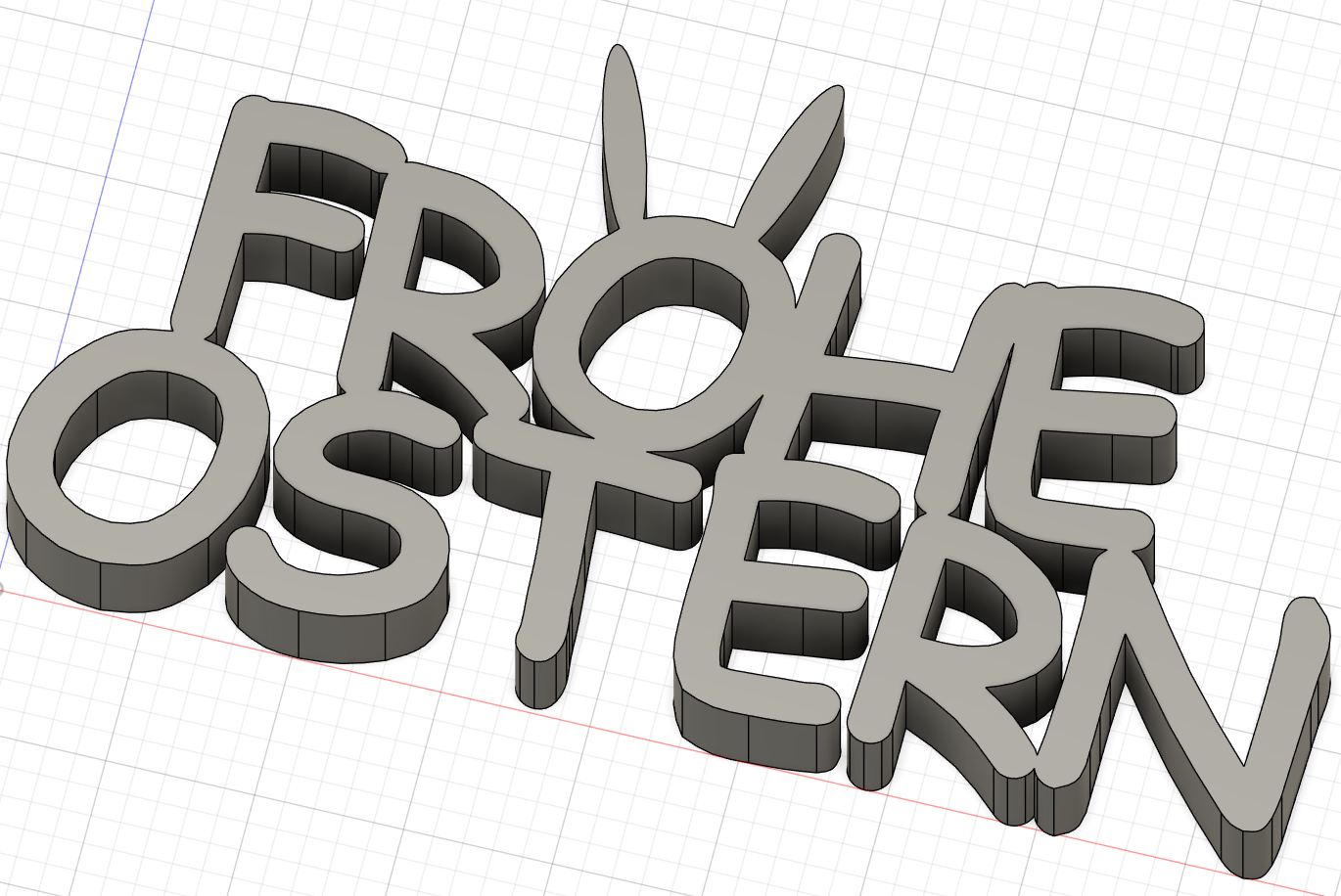 Frohe Ostern Schriftzug by hamsta_ch | Download free STL model ...