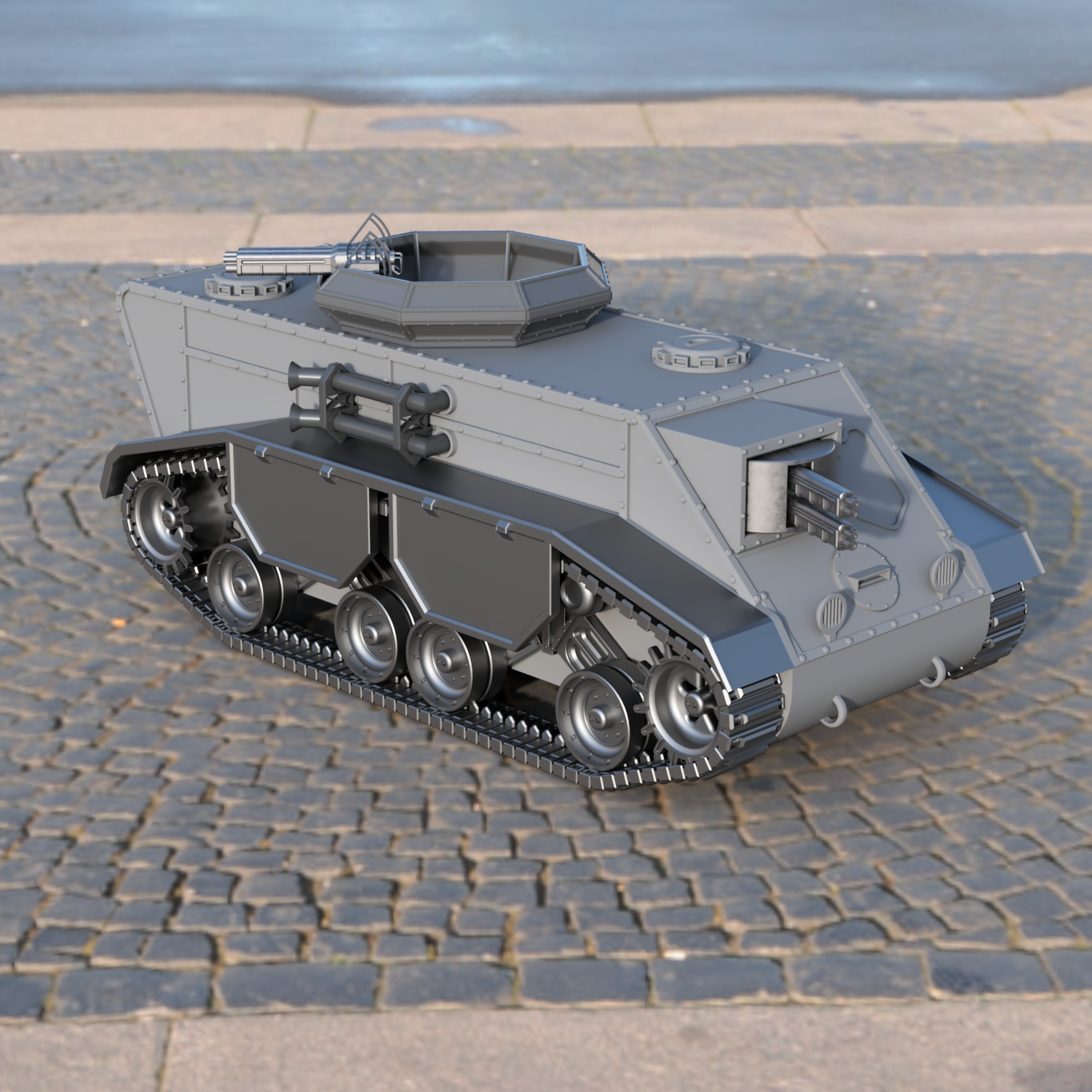 Sci-fi tank, as grim and dark as you like (wip)