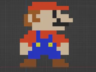 Mario Pixel art by T-Models | Download free STL model | Printables.com