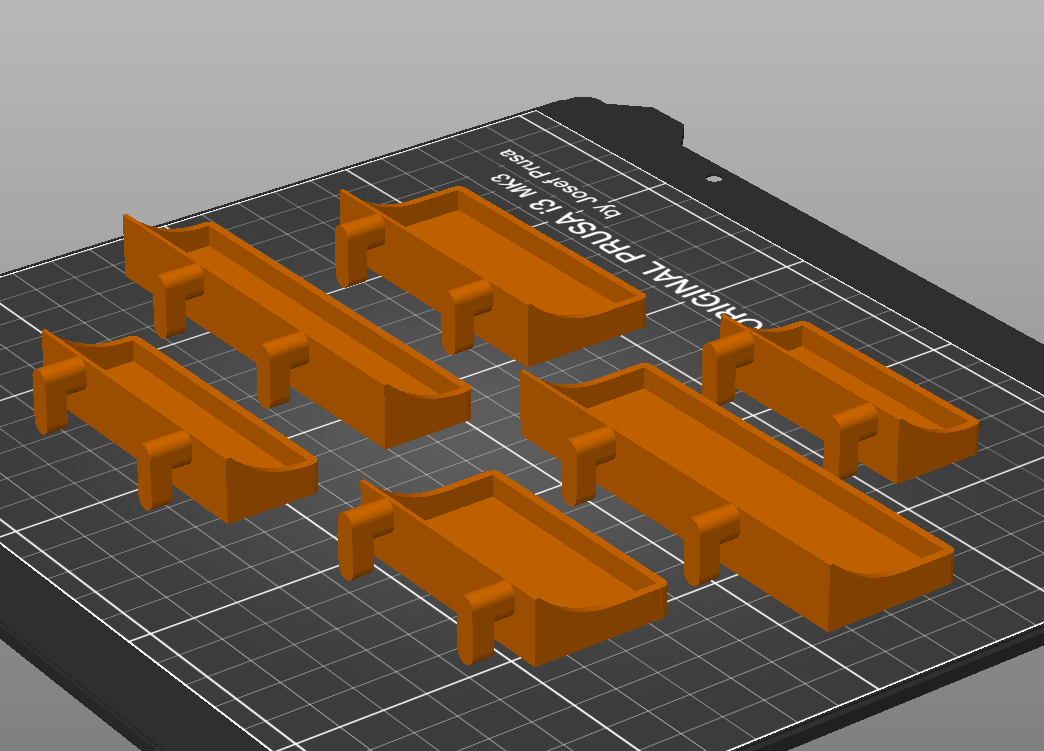 small ikea Skadis shelves - easy print - 6 sizes