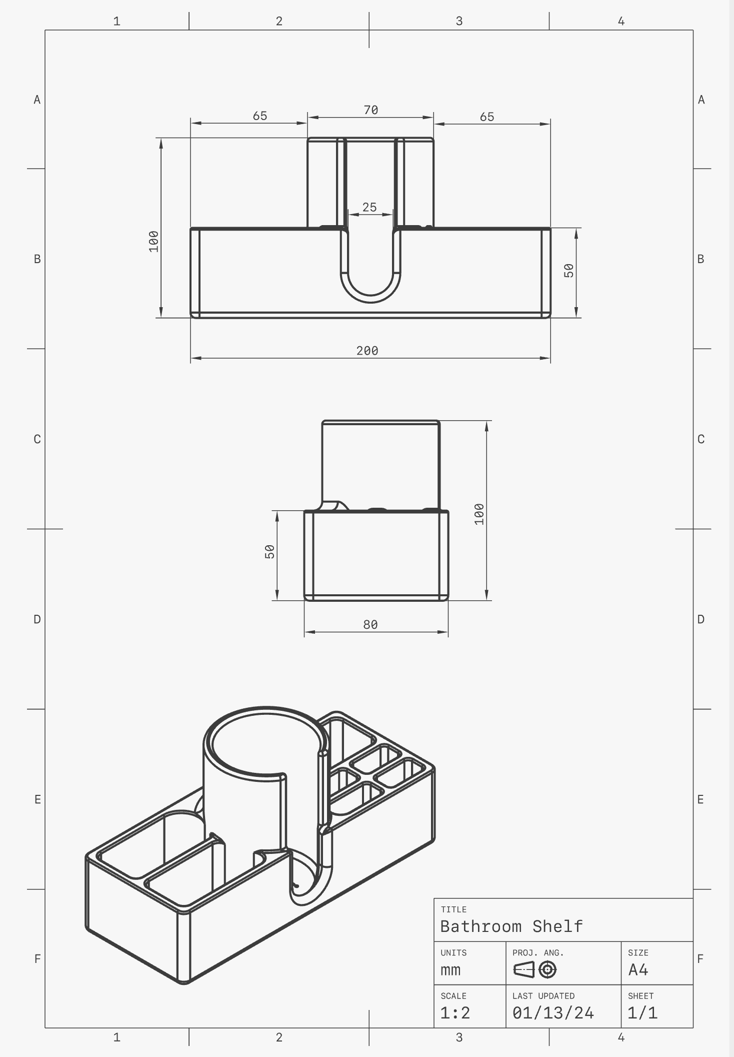 Bathroom Shelf (for cotton pads, q-tips etc.) by JR | Download free STL ...