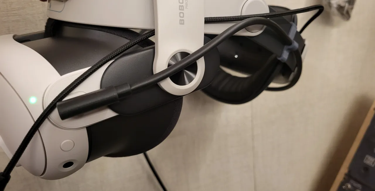 Quest 3 Link cable clamp for BOBOVR head strap by Nn | Download