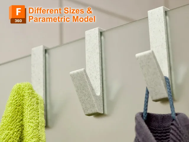 Shower Glass Towel Hook