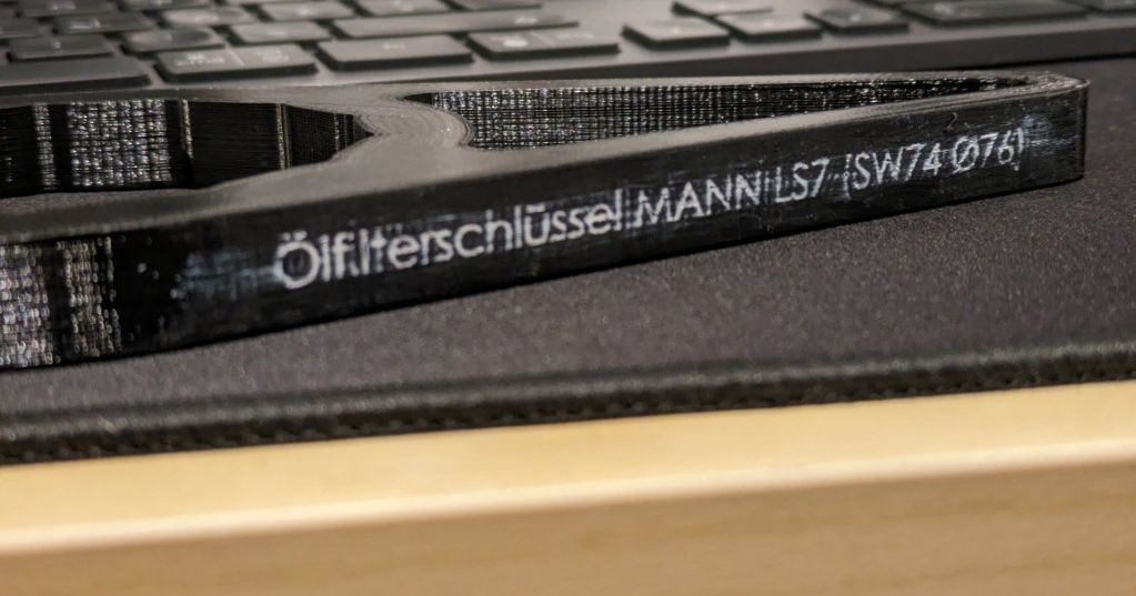 Ölfilterschlüssel - MANN Ø76 SW74 by Keks95, Download free STL model