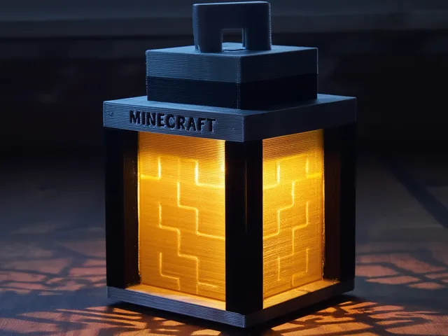 Minecraft 3D‑Printed Lantern – LED Ready