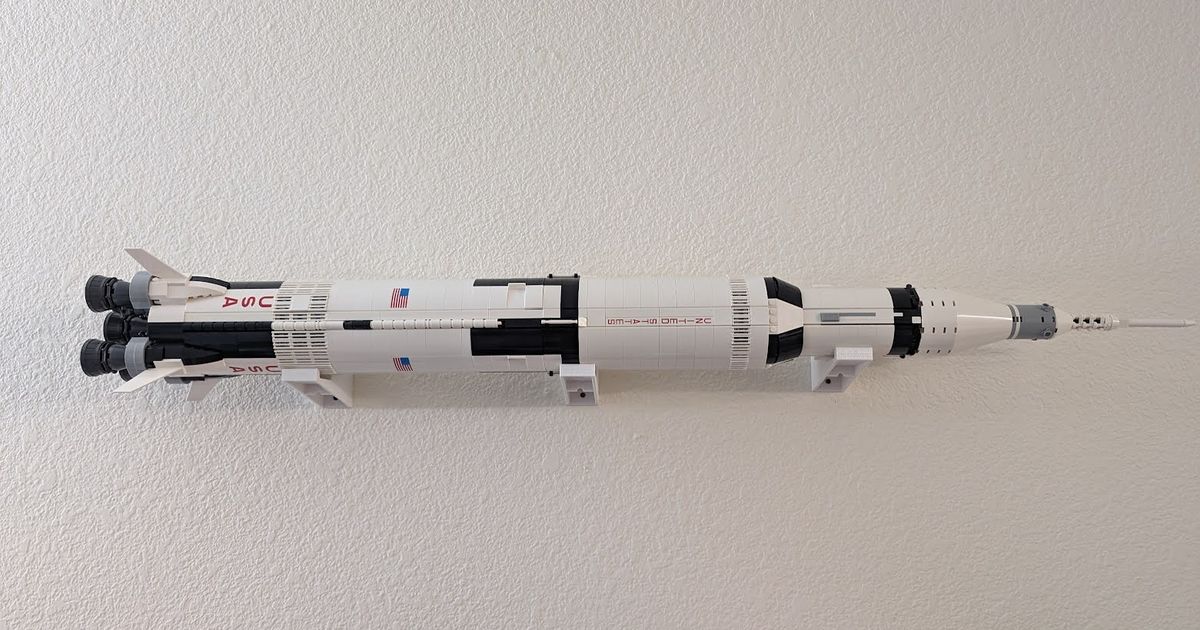 LEGO Saturn V Wall Mount Bracket by dennis | Download free STL model ...