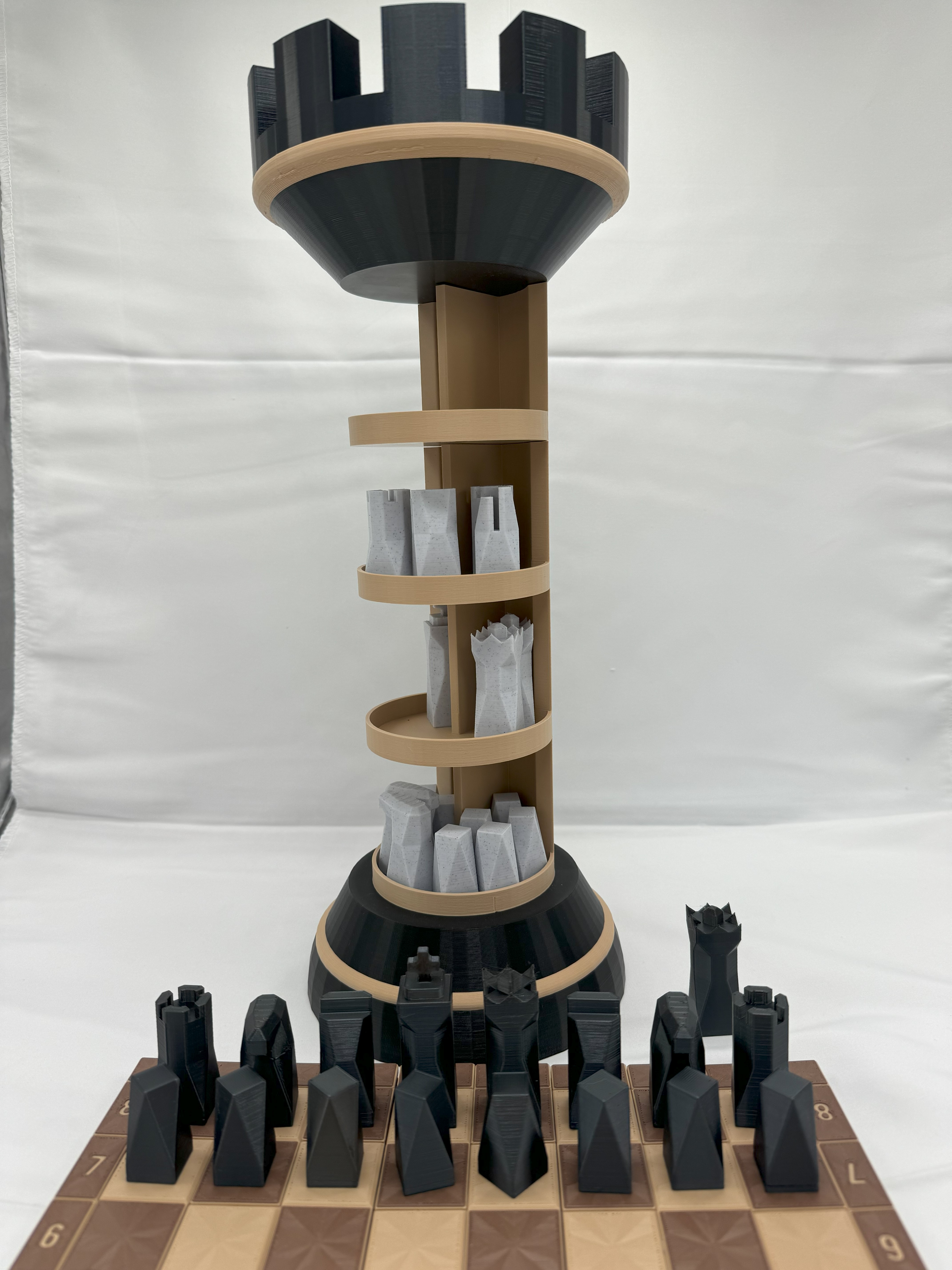MagnoWrap Rook Chess Tower – Flexible Magnetic Chess Board with Storage