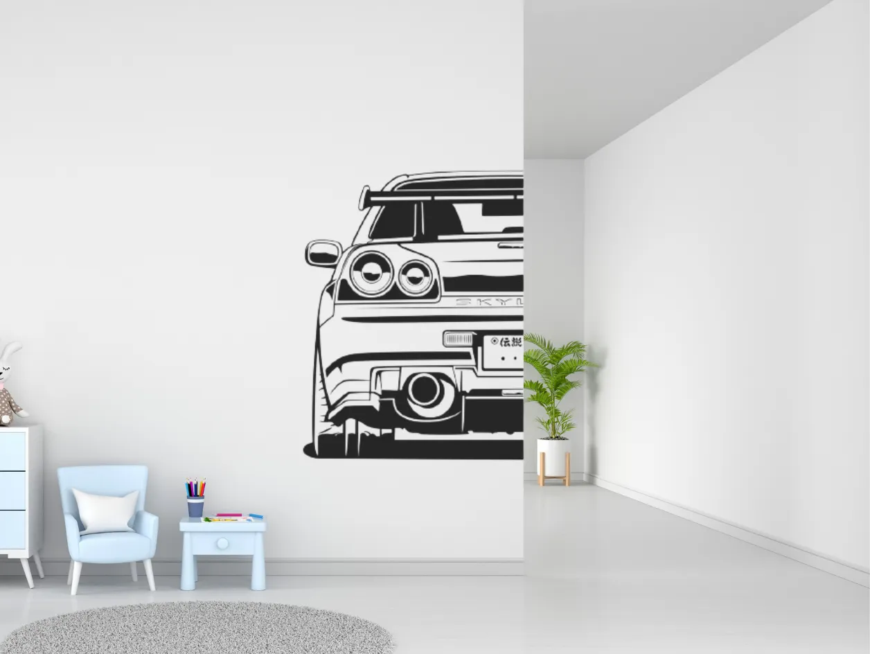 Wall sticker Nissan GTR art