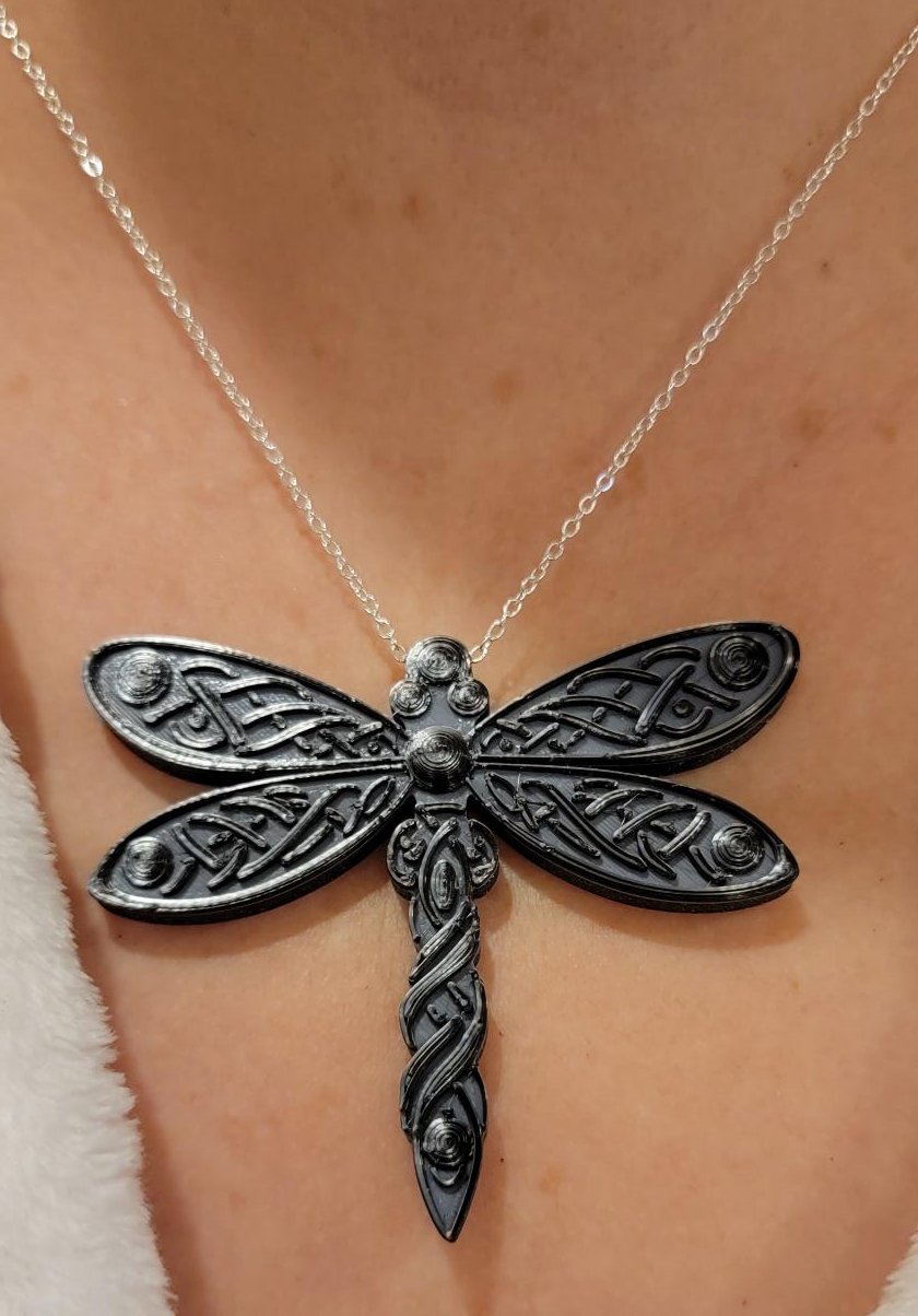Miniatura 2 do modelo 3D Dragonfly Pendant