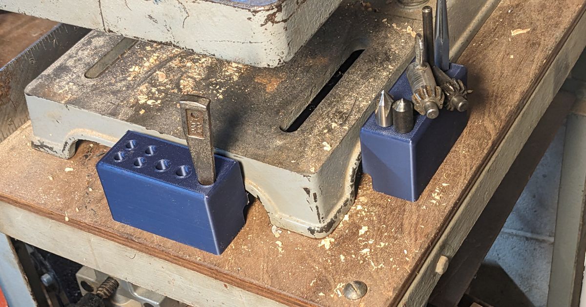 Drill Press Accessory Storage by Slotracer Download free STL model