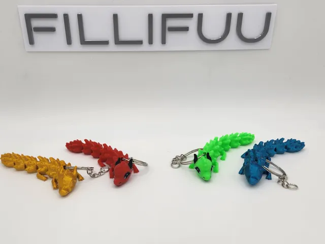 FLEXI CUTE DRAGON KEYCHAIN