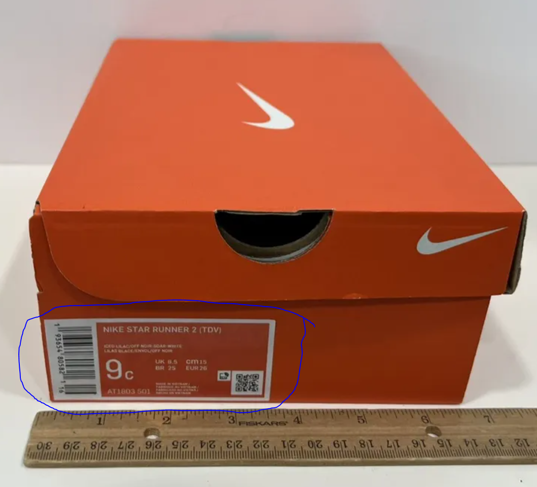 Nike shoe box sticker tag holder by raleigh_littles | Download free STL ...