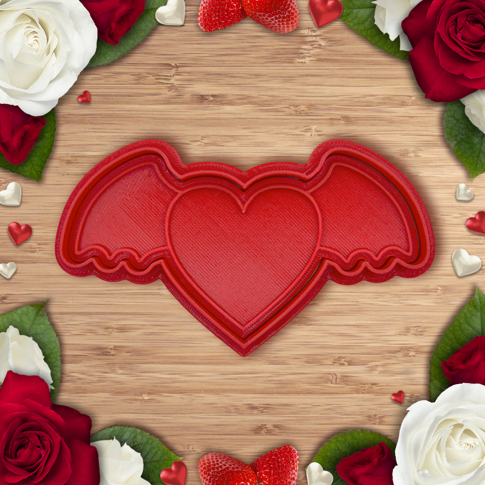 Valentine - Heart devil cookie cutter / stamp