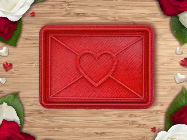 Valentine - Love letter cookie cutter / stamp