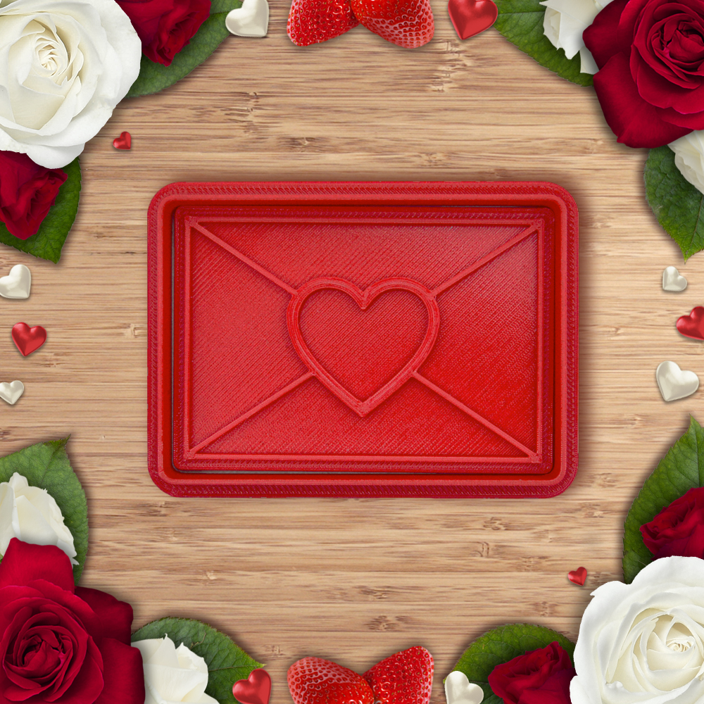 Valentine - Love letter cookie cutter / stamp