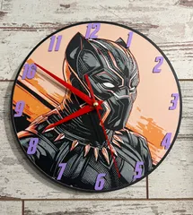 Black Panther Clock (Filament Painting)