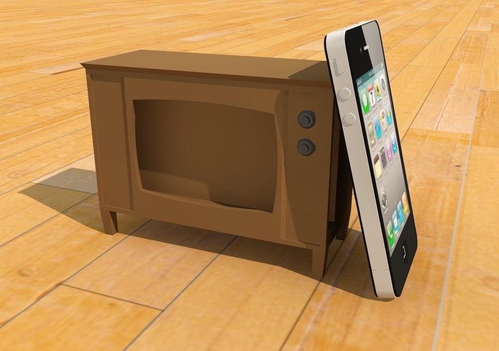 MakerbotTV TV Stand for iPhone by TheNewHobbyist Download free STL