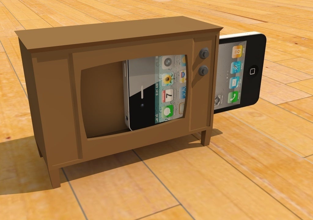MakerbotTV TV Stand for iPhone by TheNewHobbyist Download free STL