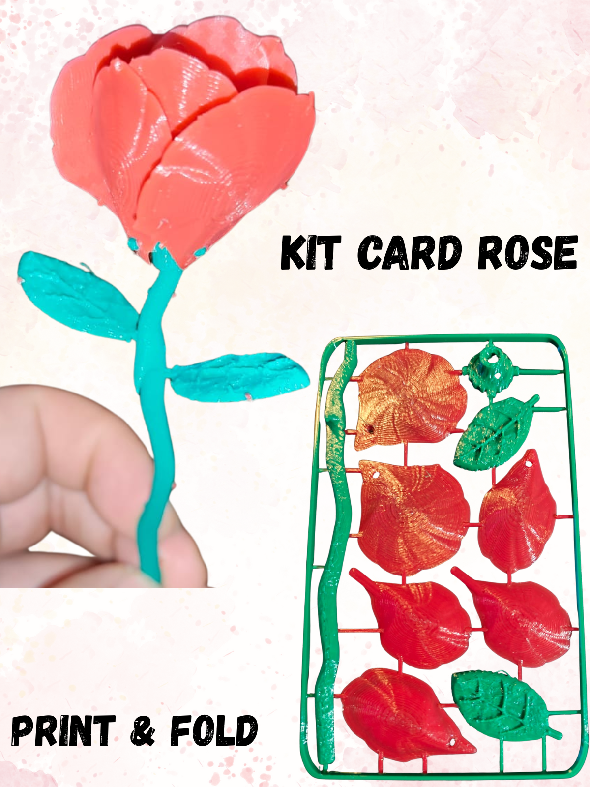 Rose flower Kit card - Valentines gift!