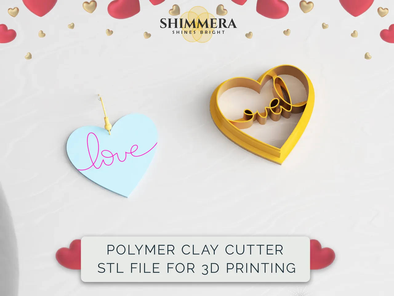 3D file Half Heart 1 Clay Cutter - Anti Valentines STL Digital
