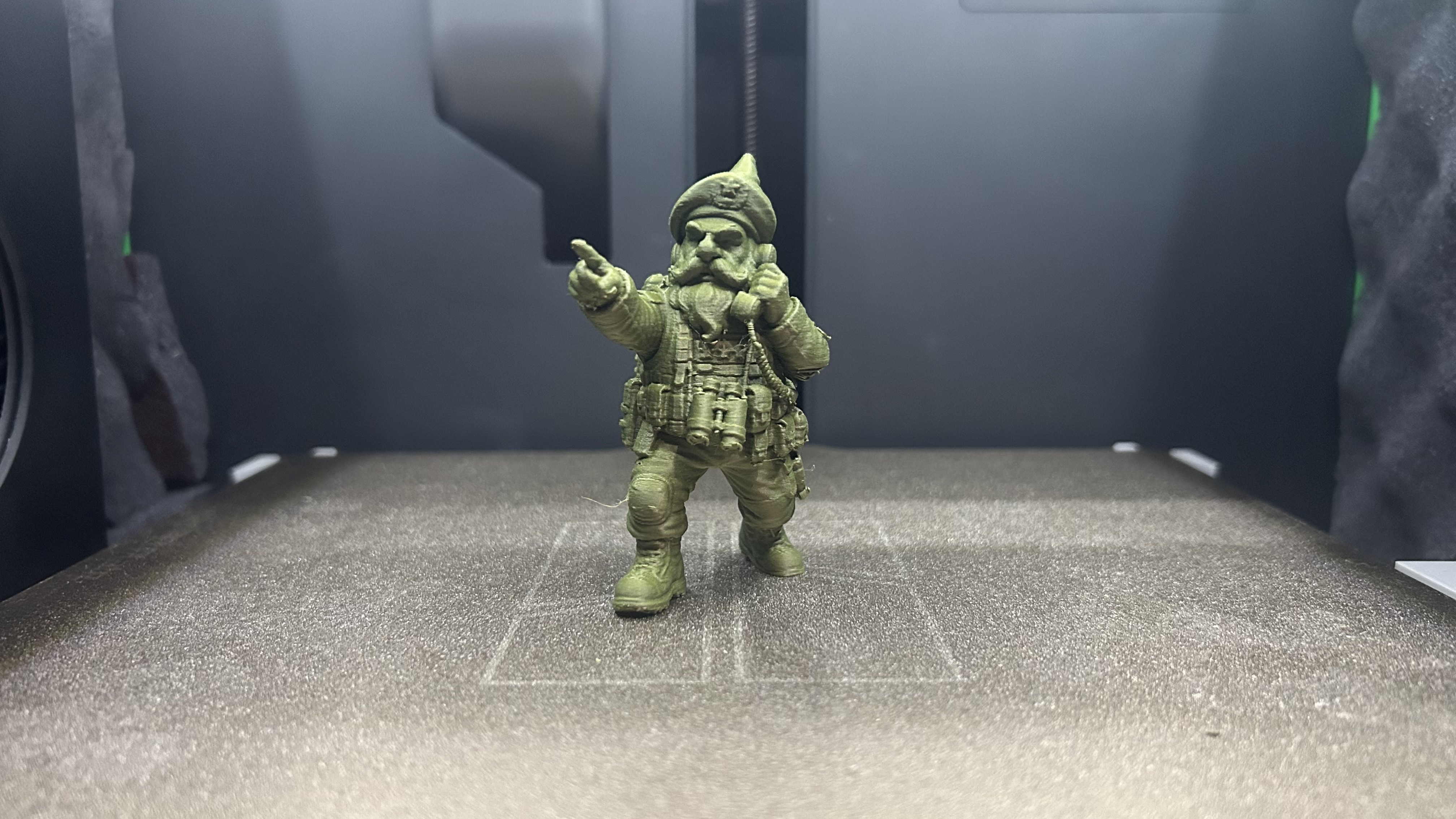 Military Commander Garden Gnome