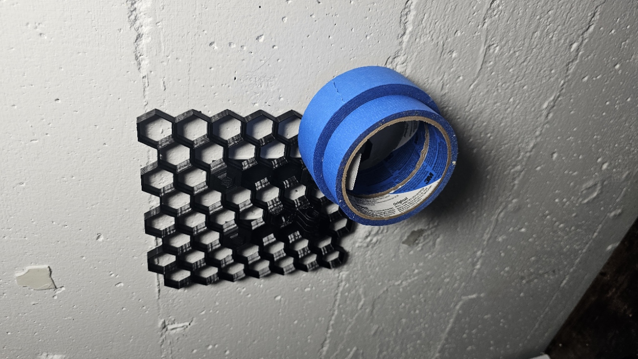 honeycomb tape wall mount
