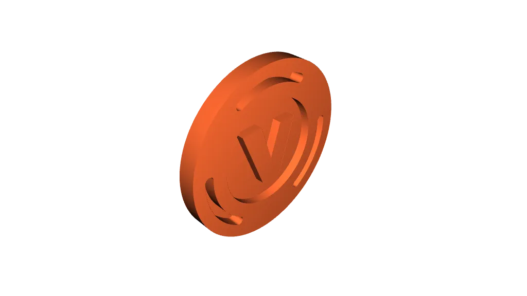 Free STL file Fortnite V-Bucks(Life size) 🪙・3D printable object