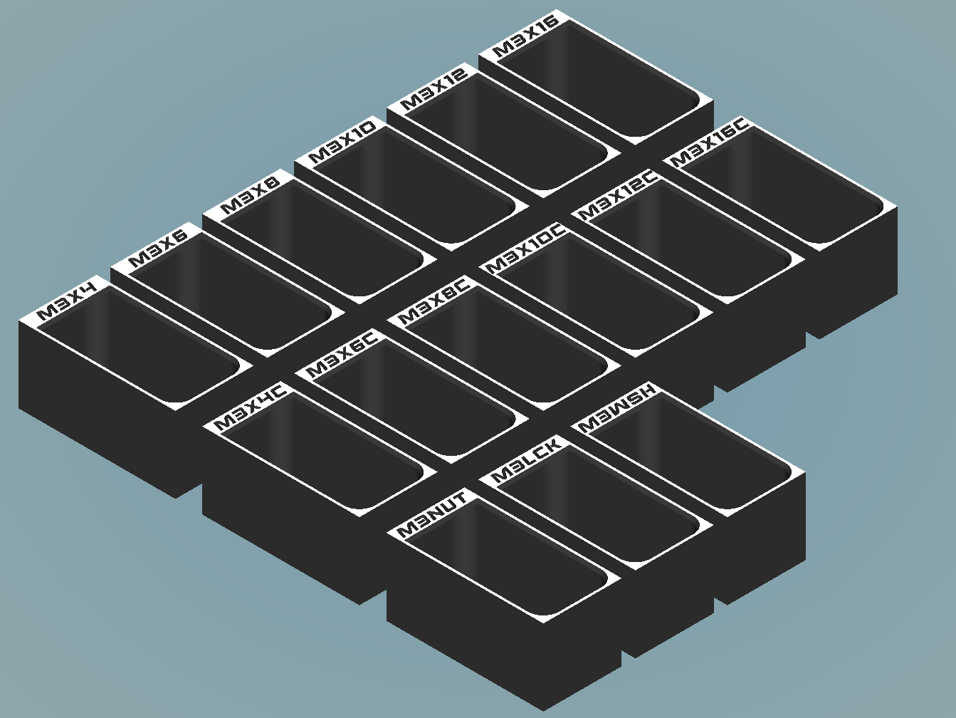 BaBo organizer insert M3/M4/M5/M6 screws (2x1)