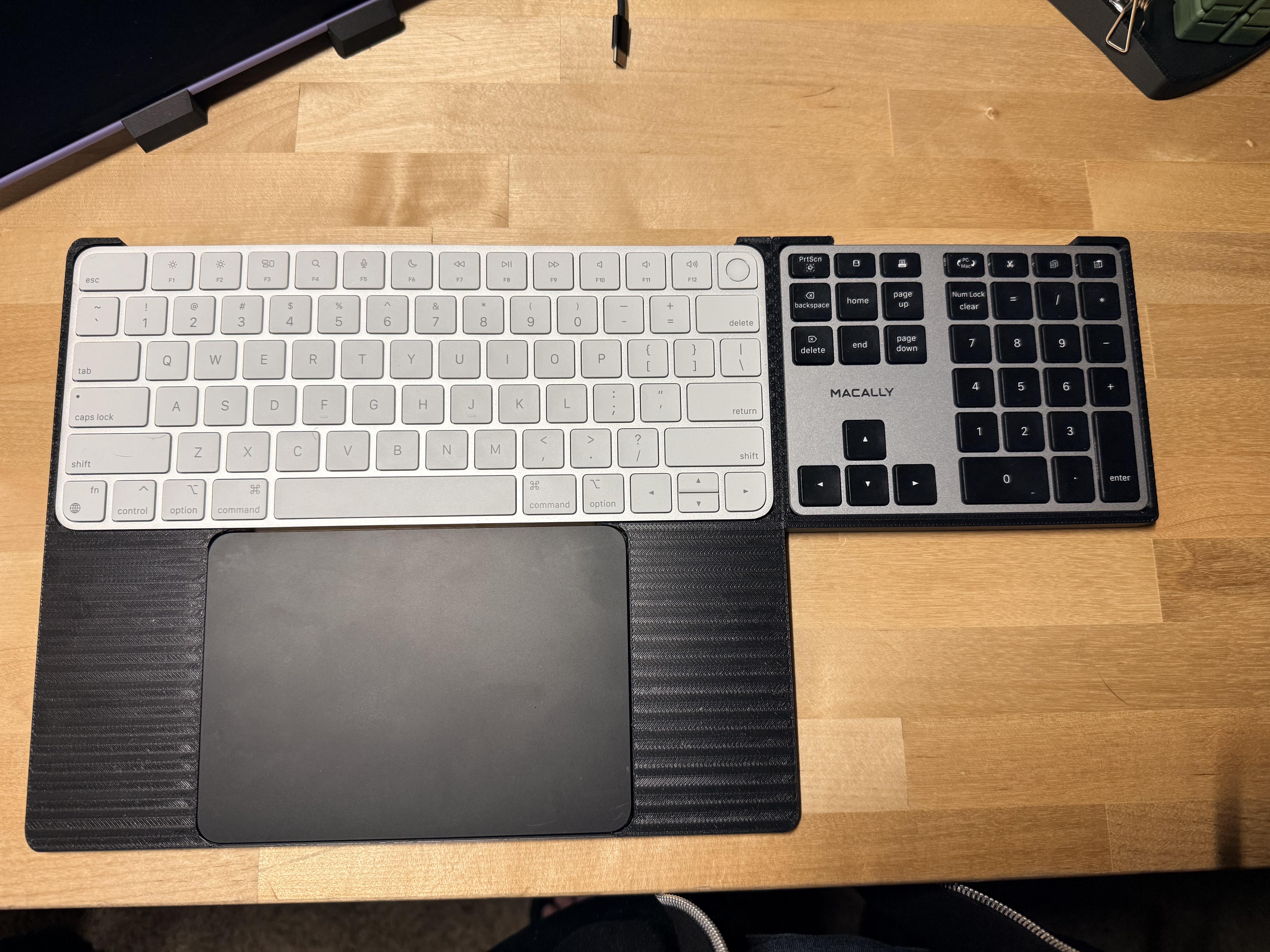 Apple Magic TouchID Keyboard, Trackpad and Macally 10-key Tray