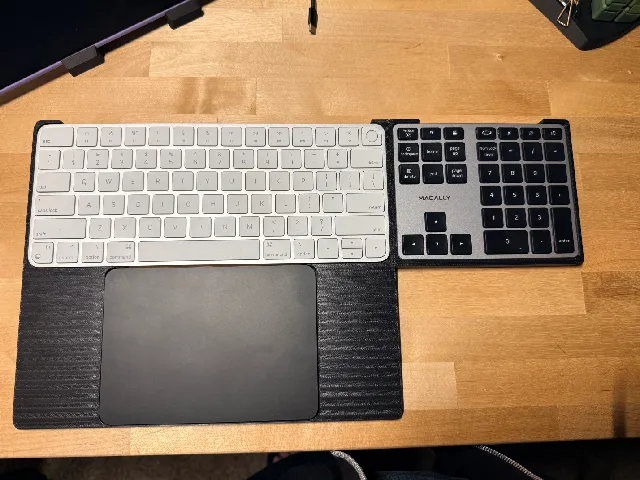 Apple Magic TouchID Keyboard, Trackpad and Macally 10-key Tray