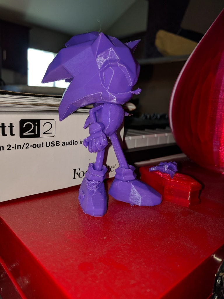 Miniatura 2 do modelo 3D Sonic the Hedgehog - Low Poly
