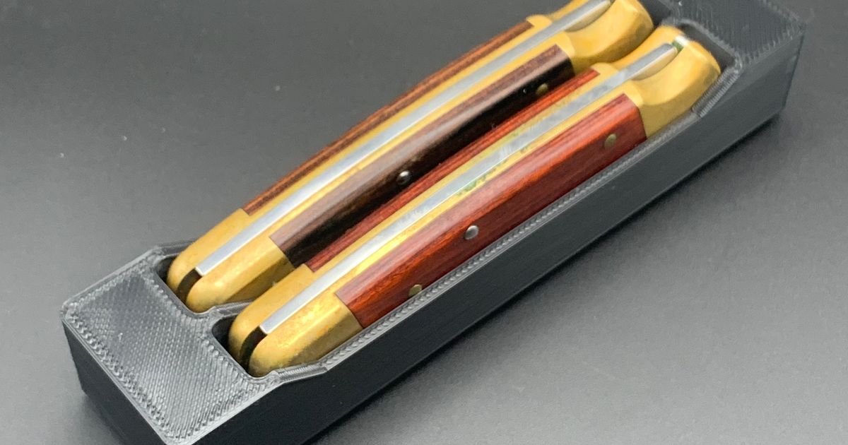 Gridfinity Buck 110 Pocket Knife Holder 1x4 by Alex Silva Download