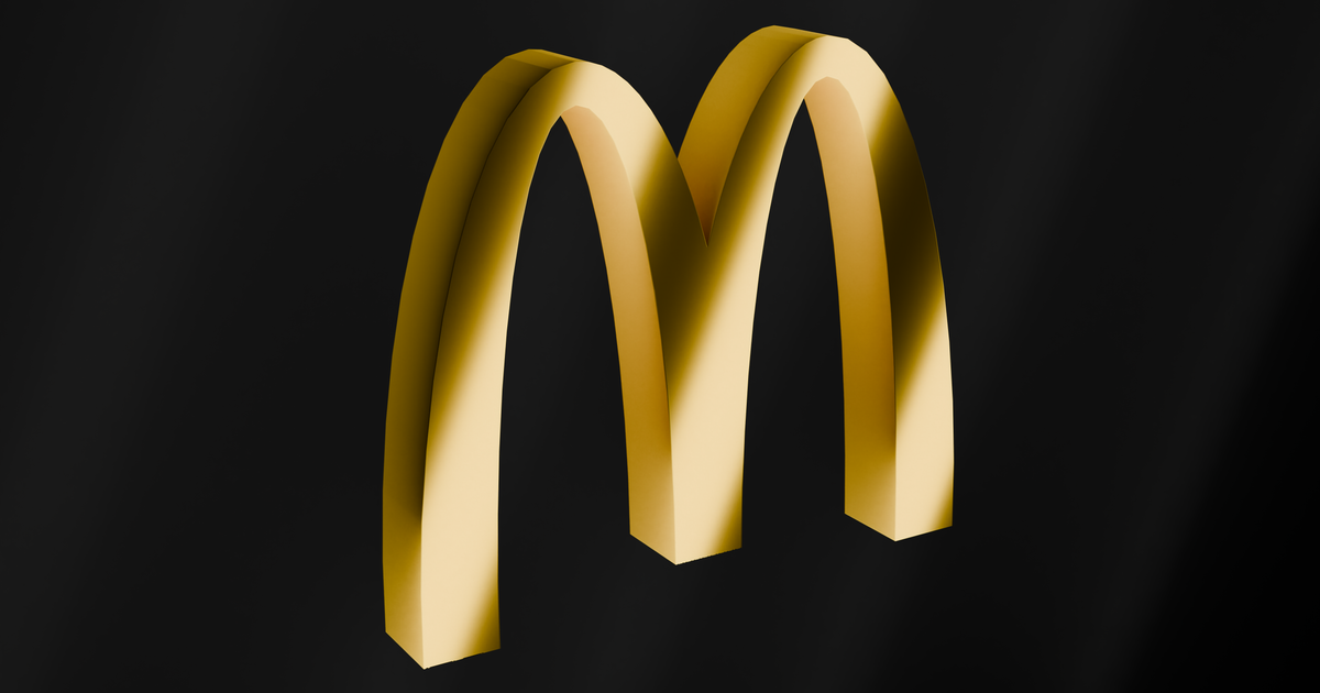 McDonald's Logo Gold || McDonald's M Gold || Blender File || 8k by ...