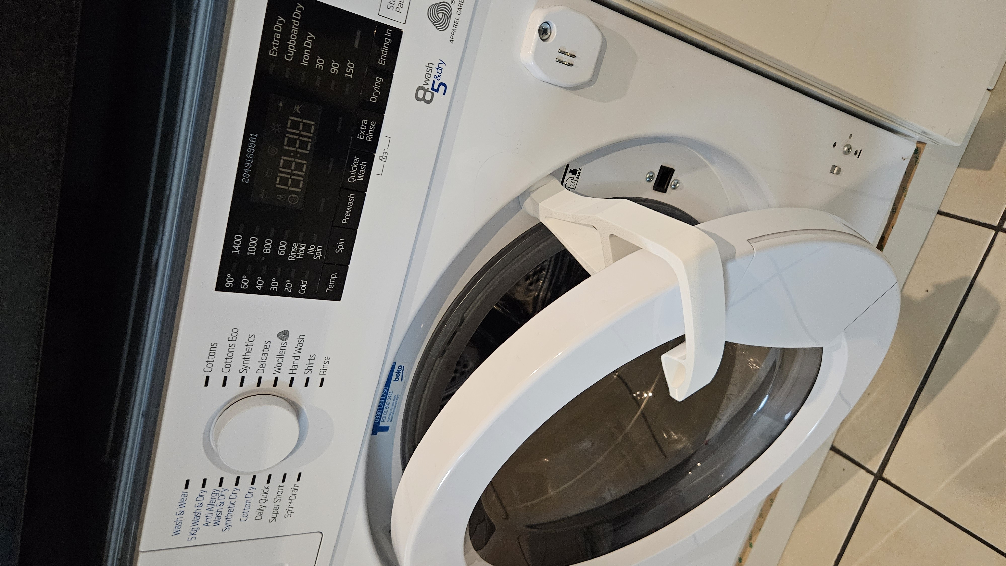 Front-Load Washing Machine Door Prop