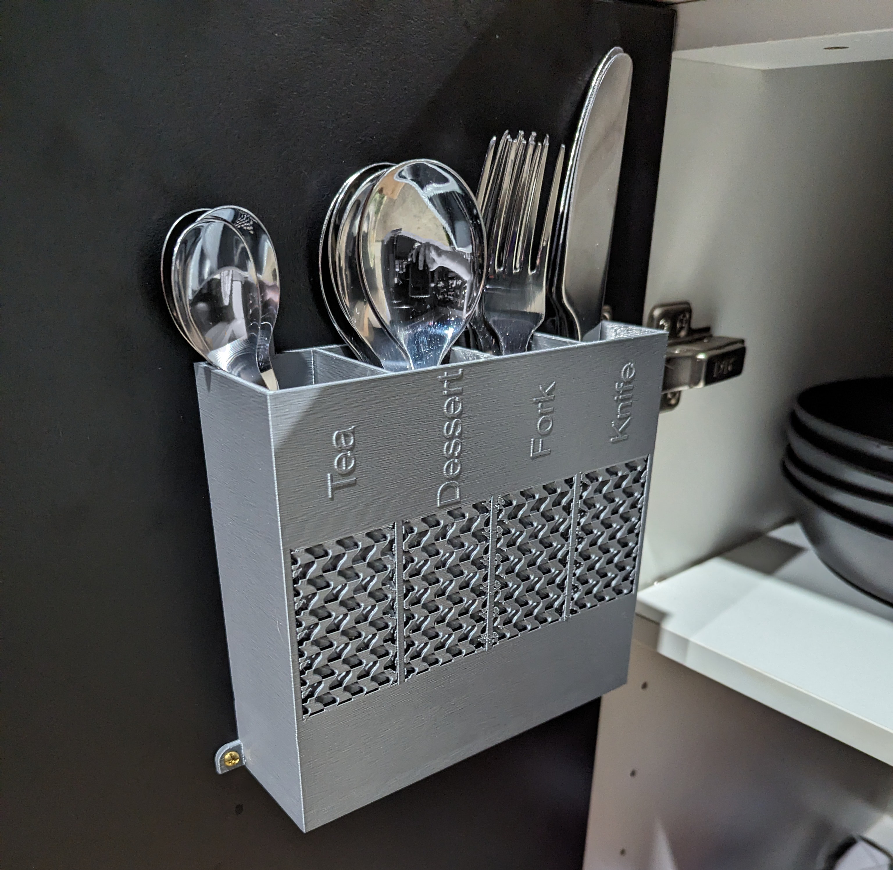 4 Station Door Mounted Cutlery Holder