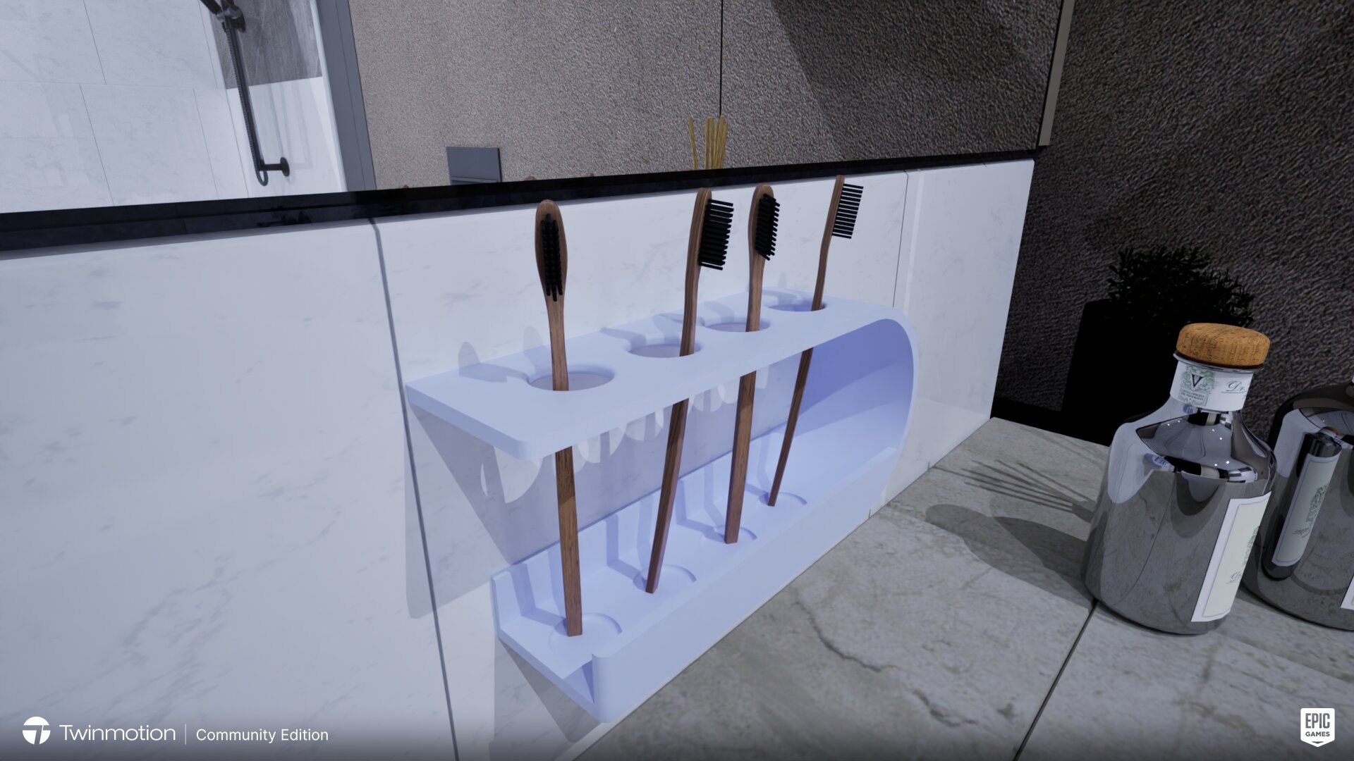 "U1" Toothbrushes Holder by Design Download free STL model