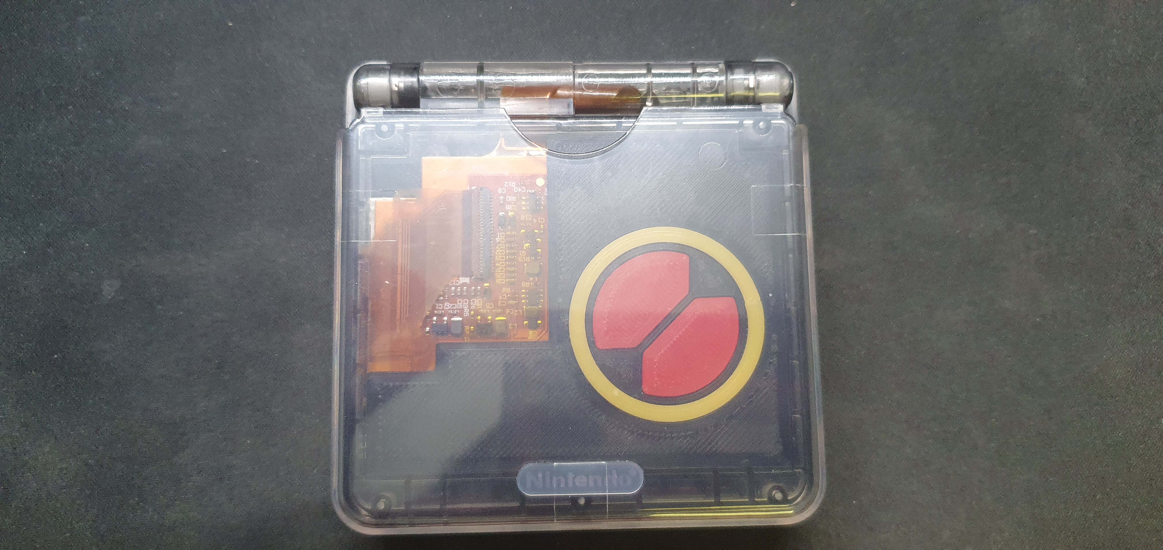 FunnyPlaying Game Boy Advance SP 3.0 IPS Screen Bracket Megaman.exe Navi Mark