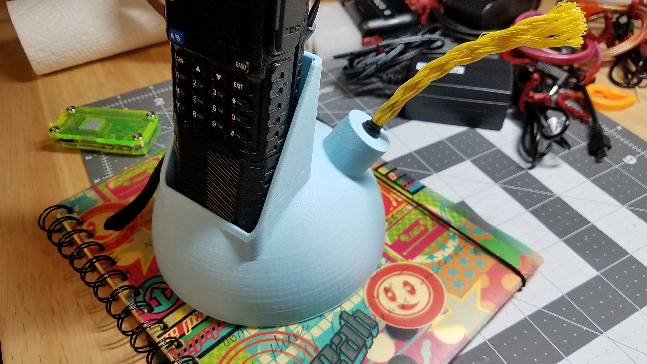 Le Bomb, A Baofeng Bang!  Cartoon Bomb Radio Holder for the Explosively Popular UV-5R with Extended Battery, MkVII