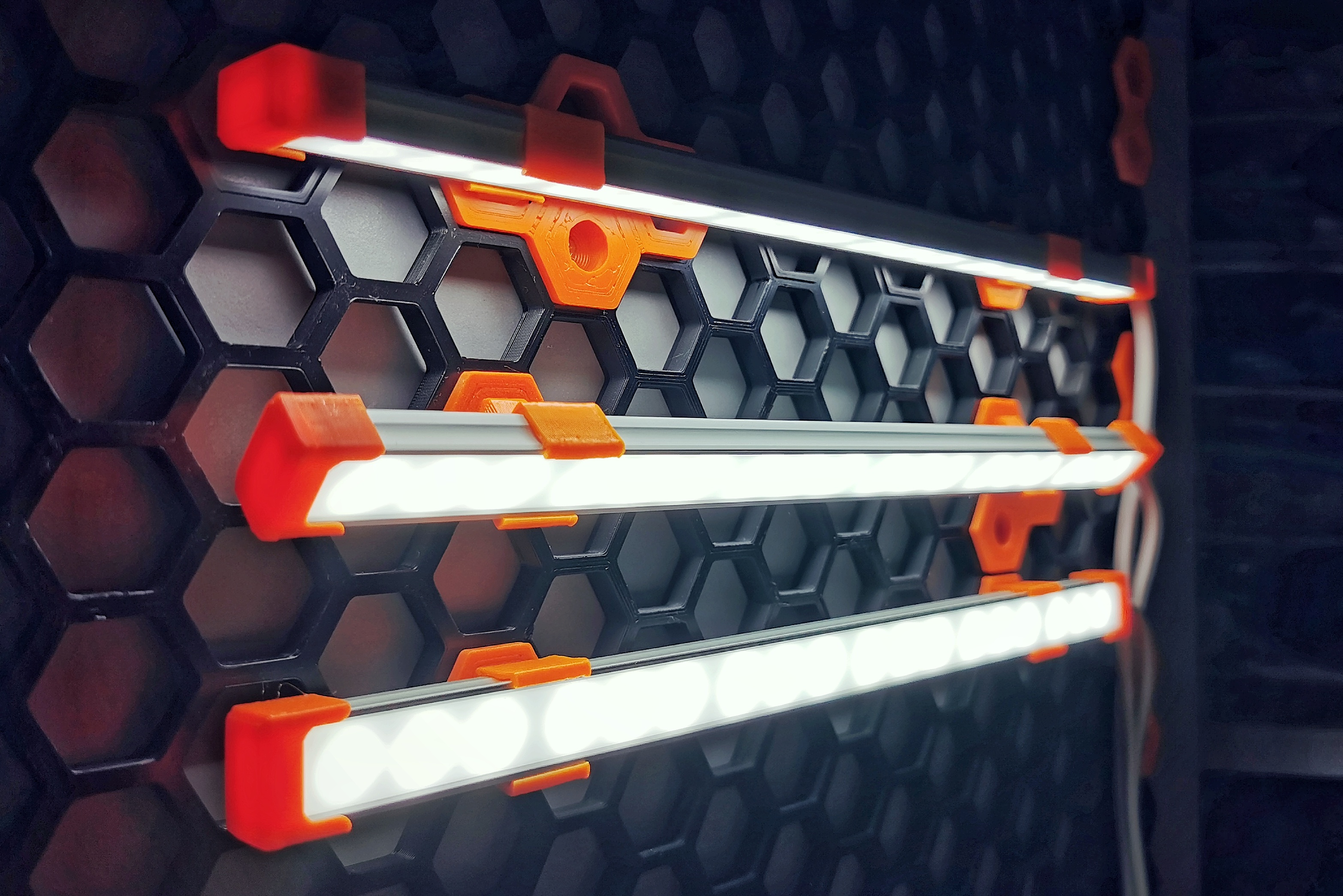 LED aluminum profile holder for Honeycomb storage wall