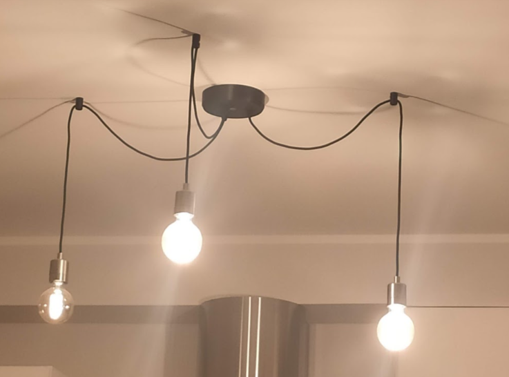 Plafoniera a 3 luci per soffitto