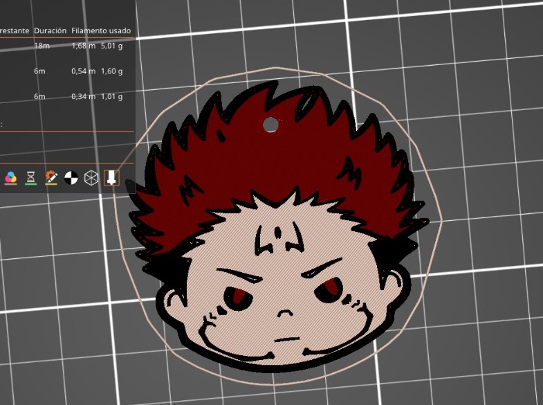 jujutsu kaisen Sukuna keychain